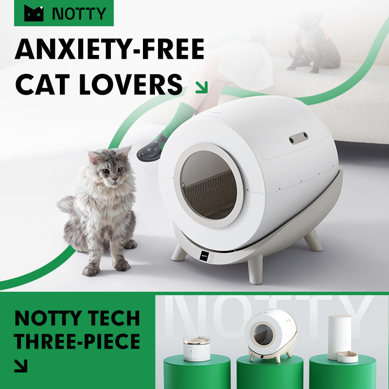 NOTTY  Cat Litter Box Large Space Splash-proof Fully automatic Cat Litter Toilet Furniture With APP Remote Control